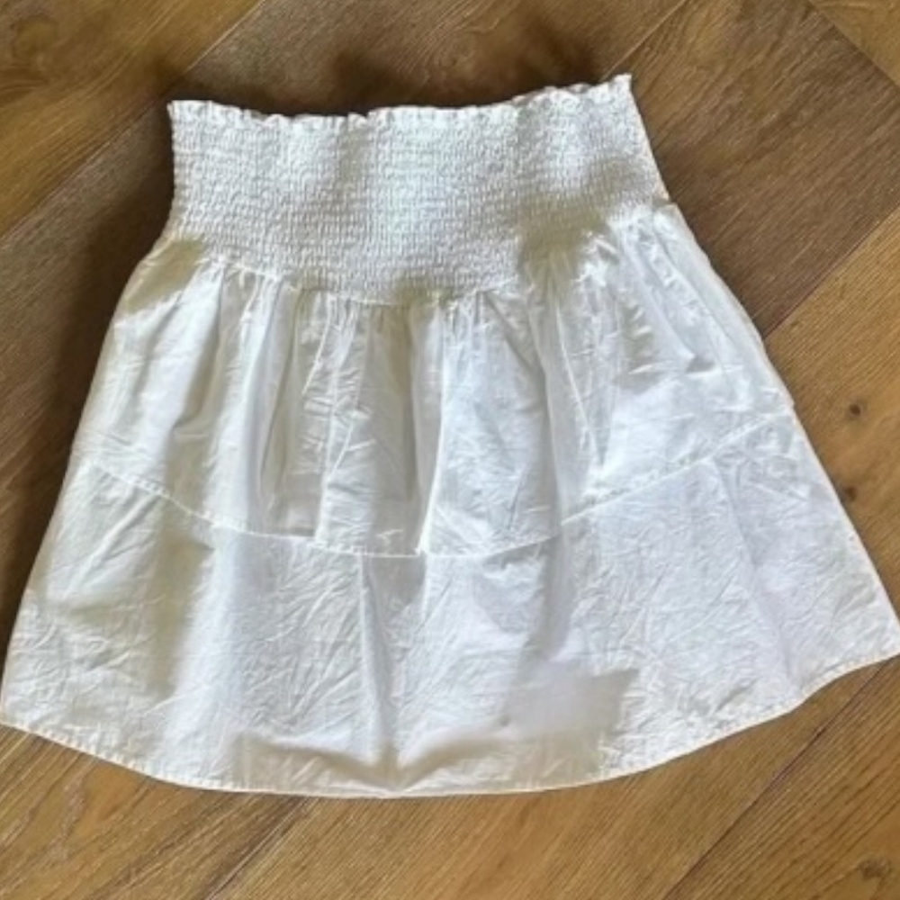 HT360 Collective Layered Ruffle Mini Skirt XL White Double Layer Cotton NWT - Picture 3 of 11